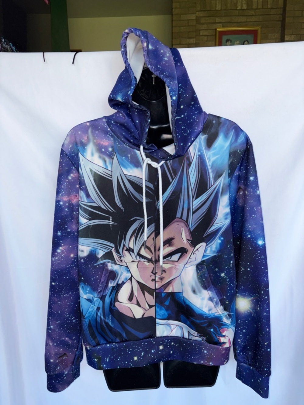 DragonBall Z Hoodie Men S, 22” Chest flat measure